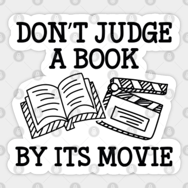 Don't Judge A Book By Its Movie Sticker by VectorPlanet